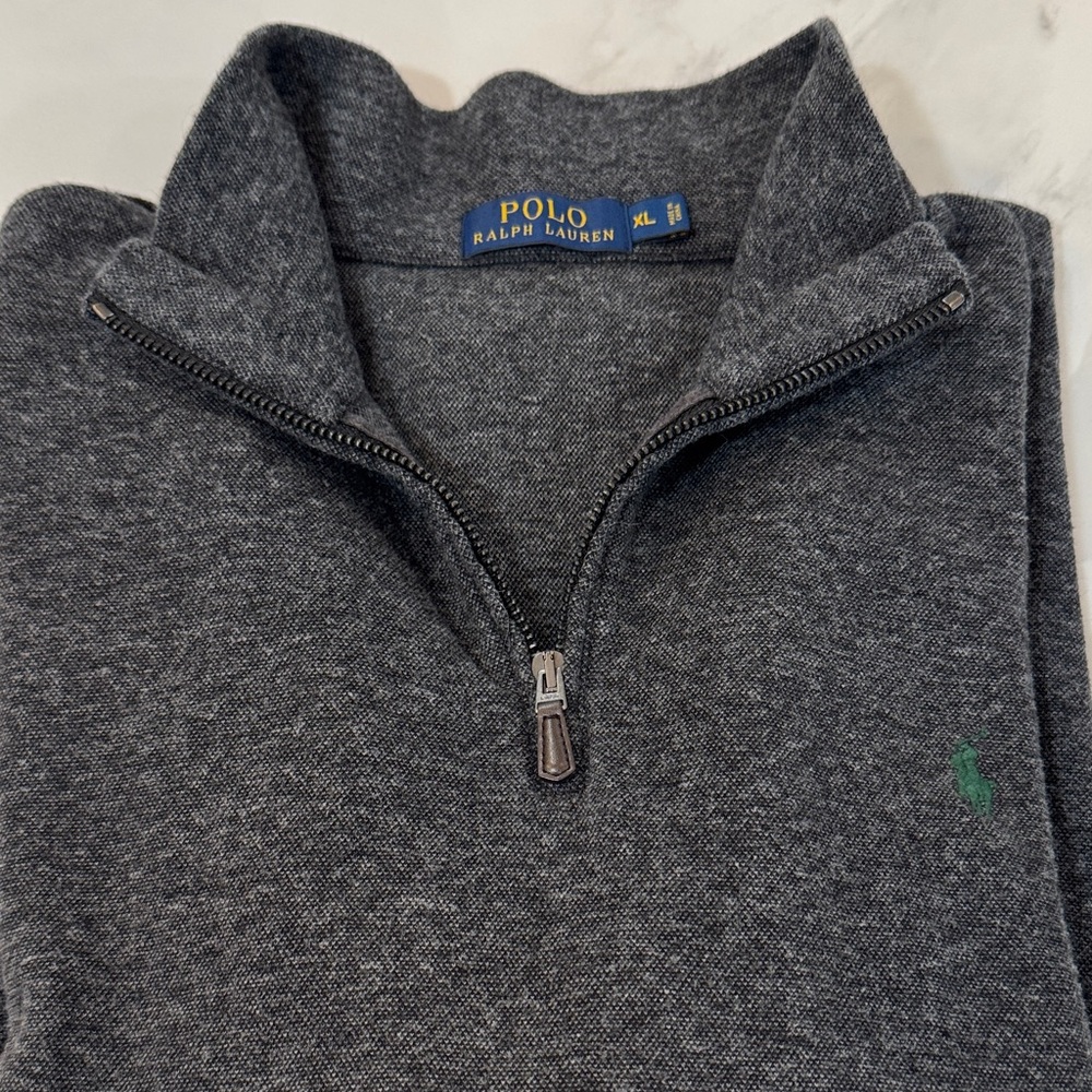 Polo by Ralph Lauren Charcoal Zip-Up Sweater